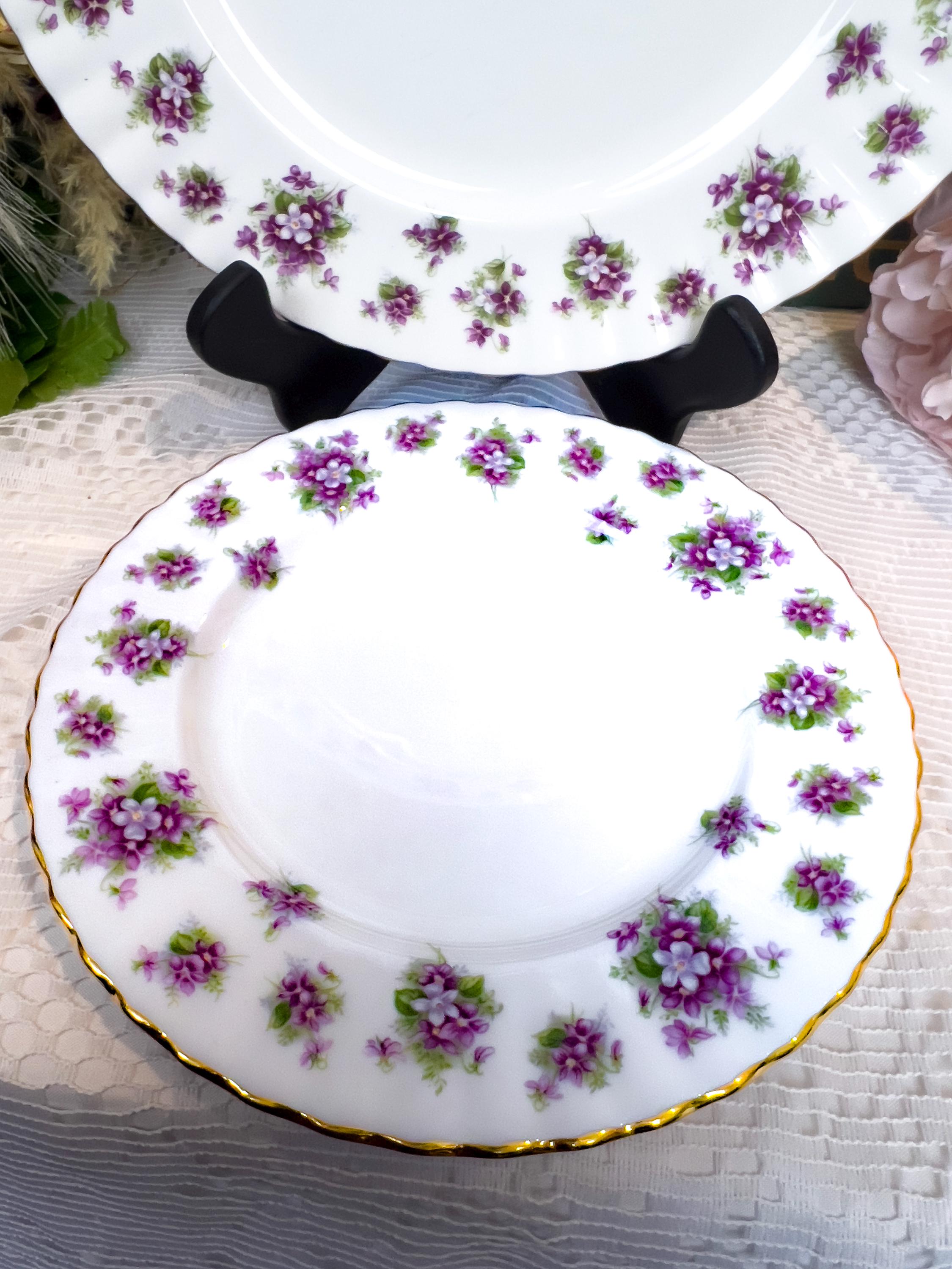 RARE Vintage Royal Albert Sweet Violets 5 Piece Place  Royal Albert Sweet Violet 5 piece place setting. 6 settings available main image 0