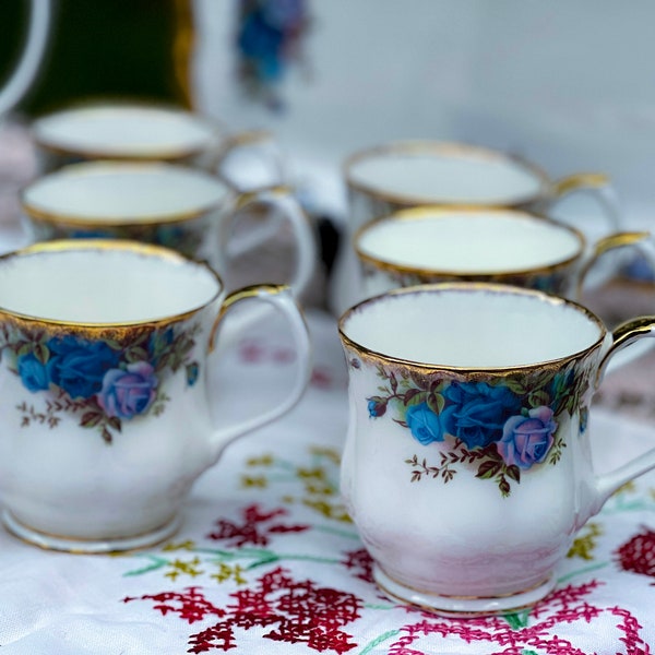 Bol Sur Pied Royal Albert 'MOONLIGHT ROSE' En Bone China - Vintage Rare - Neuf (défauts Mineurs)