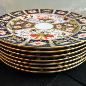  CROWN DERBY オールドイマリ2451プレート 大皿　額縁 Royal Crown Derby Traditional Imari Pattern 2451 Footed Tea