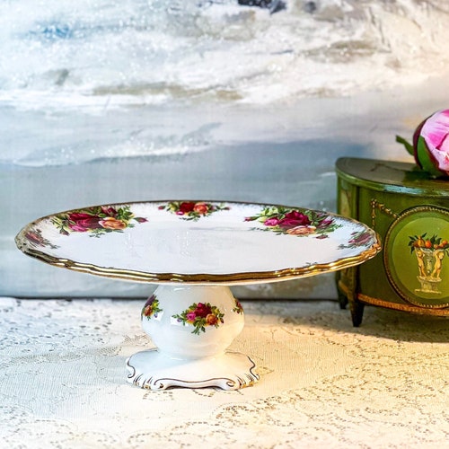 ponepoさま】old arabia ✿ ファエンツァ cake plate RARE Desirable