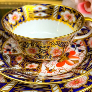 Vintage Royal Crown Derby Traditional Imari 2451 Items, 1st Quality, SOLD SEPARATELY, Unused, english fine bone china, Cobalt Blue and gold Vernon Shaped Tcup