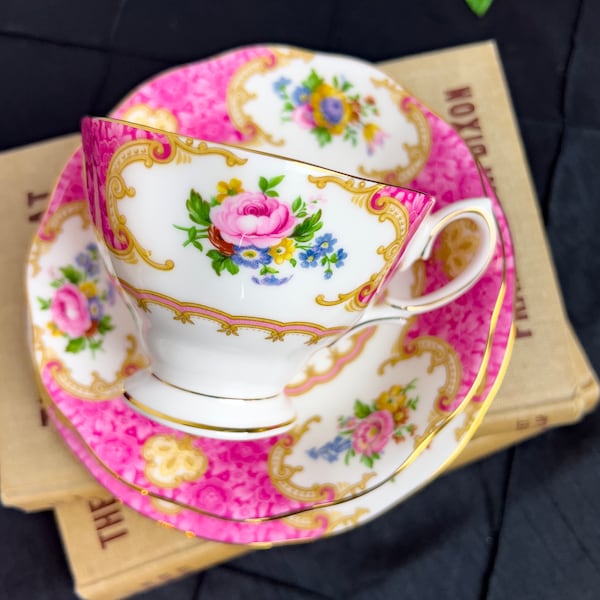 Vintage MINT Condition Royal Albert Lady Carlyle Teacup Trio and Luncheon Tea items,unused, party, birthday, lady charlotte, bridgerton