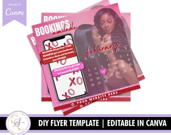 Booking Flyer, Bookings Flyer, Bookings Open Flyer, Books Open Flyer, DIY Book Appointment Flyer, Hair Booking Flyer, Appointment Flyers