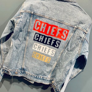 Custom Kansas City Chiefs jean jackets