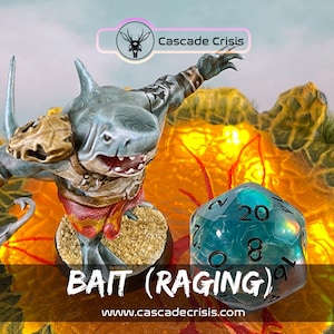 Bait Shark Barbarian TTRPG Miniatures, Dungeons and Dragons, Tabletop games, Role Playing, Miniature, Wargaming, Pathfinder, DnD Minis
