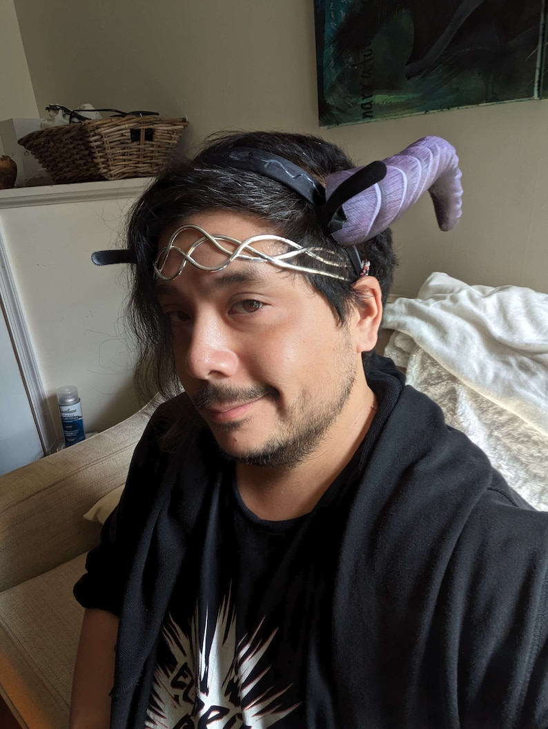 Tiefling Curved Cosplay Horns Custom Painted L Costume L Etsy UK