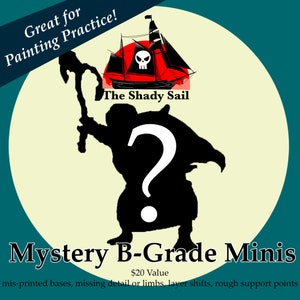Mystery B-Grade TTRPG Miniatures, Dungeons and Dragons, Tabletop games, Role Playing, Miniature, Wargaming, Pathfinder, DnD Minis