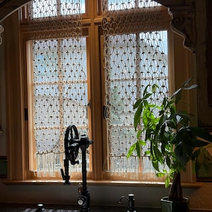 Set of Handmade custom macrame curtains