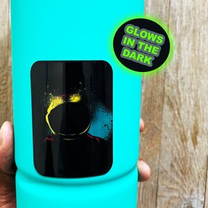 Invader Glow, Paint Splatter Stil Astronaut, Glow in the Dark sterben Schnitt Vinyl Aufkleber