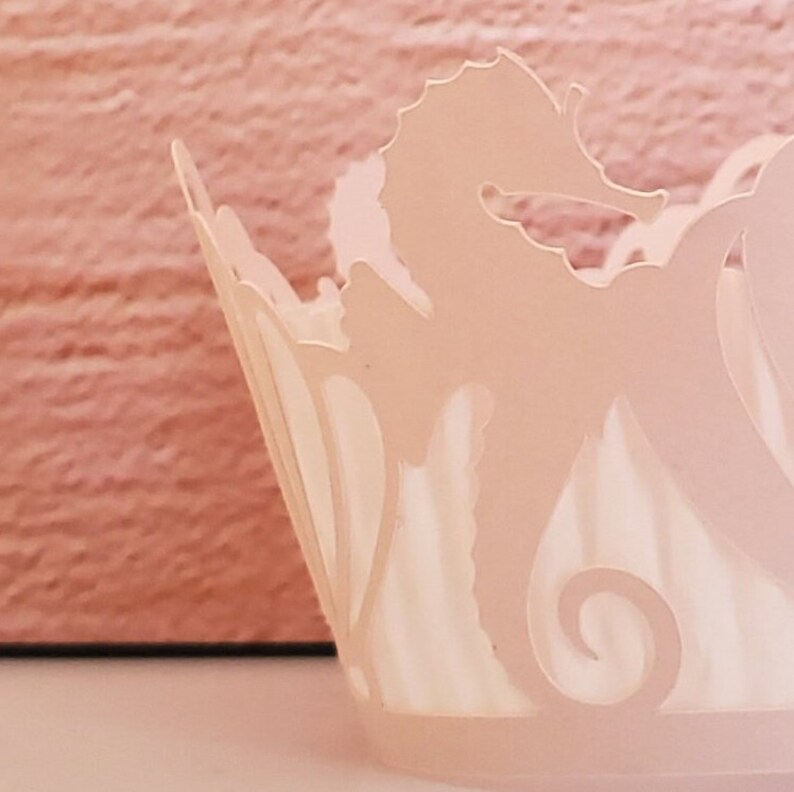 Mermaid-inspired Cupcake Wrapper, Sea Cupcake Wrapper, Seahorse Cupcake ...