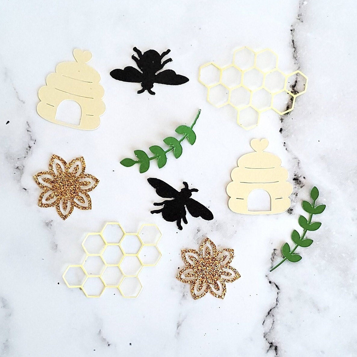 Honey Bee Confetti Honeycomb Confetti Beehive Confetti Baby Shower Gender Reveal Bee Party