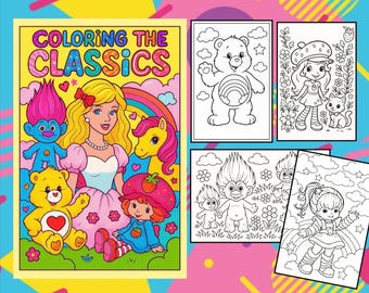 Coloring the Classics (Retro 80’s 90’s) *10 Page* Coloring Book PDF
