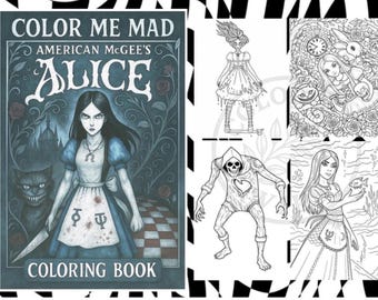 Color Me Mad: Alice Madness - Livro de Colorir American McGee *15 Páginas* PDF