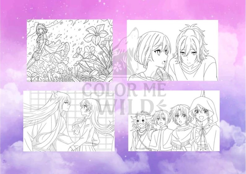 Color Me Illustrated: Anime Edition Coloring Book *25 Page* PDF image 4