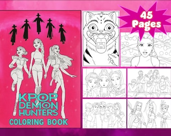 Derpy & Sussie Kpop Demon Hunters *20 Page* Coloring Book PDF - Etsy