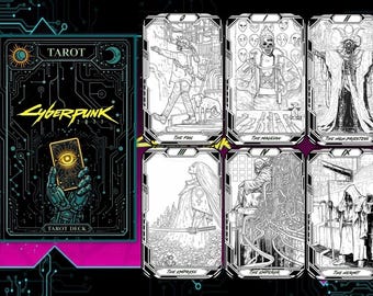 サイバーパンク風タロットカード　自分だけのタロットデッキを作ろう（PDF版）