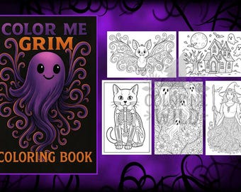 カラーミーグリム：ハロウィーンぬり絵ブック *20ページ* PDF