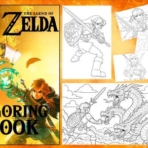 Zelda BOTW & TOTK Inspired *30 Page* Coloring Book PDF