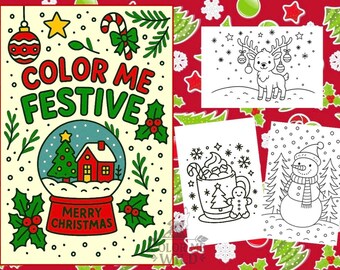 カラーミーフェスティバル - クリスマスぬり絵（10ページの印刷可能なPDF）