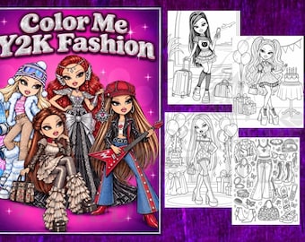 Livro de colorir para fãs da moda Y2K *15 páginas* PDF