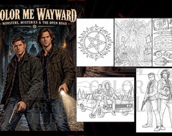 Color Me Wayward - Tema Sobrenatural *10 Páginas* PDF Imprimível