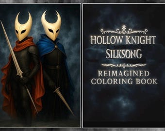 Hollow Knight / Silksong 再創造ファンタジーぬり絵ブック (20 ページ、PDF)