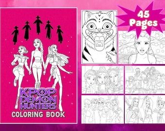 Kpop デーモンハンターズ *45ページ* ぬりえブック PDF