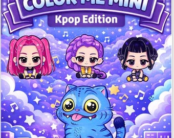 Color Me Cozy: Kpop Demon Hunters *15ページ* ぬりえブック PDF