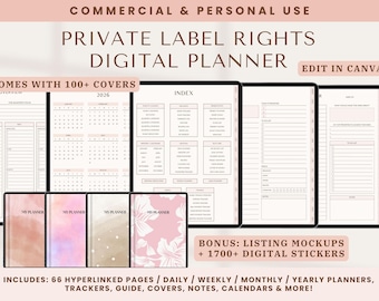 2026 Digital Life Planner: Canva Editable, PLR Resell Rights