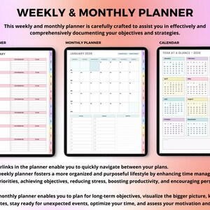 Black Girl Planner, 2026 Digital Planner, Life Planner, Daily Planner, Weekly Planner, Monthly Planner iPad, GoodNotes Notability image 4