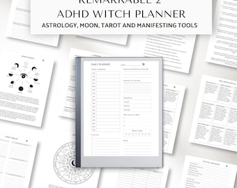 Remarkable 2 ADHD Witch Planner: Astrology, Tarot, Moon (Digital Download)