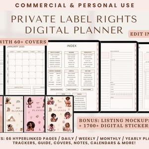 2025 Digital Life Planner: Canva Editable, PLR Resell Rights