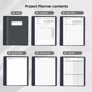 Templates for Kindle Scribe Tablets, Productivity Bundle 2026 : Meeting Notes, Notebook, Project (Hyperlinked PDF), Daily Planner 2026 image 14