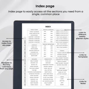 Templates for Kindle Scribe Tablets, Productivity Bundle 2026 : Meeting Notes, Notebook, Project (Hyperlinked PDF), Daily Planner 2026 image 4