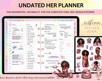 Undated Black Girl Planner Digital Planner For That Girl iPad Goodnotes Planner And Notability Planner Monthly Planner Daily Planner Weekly