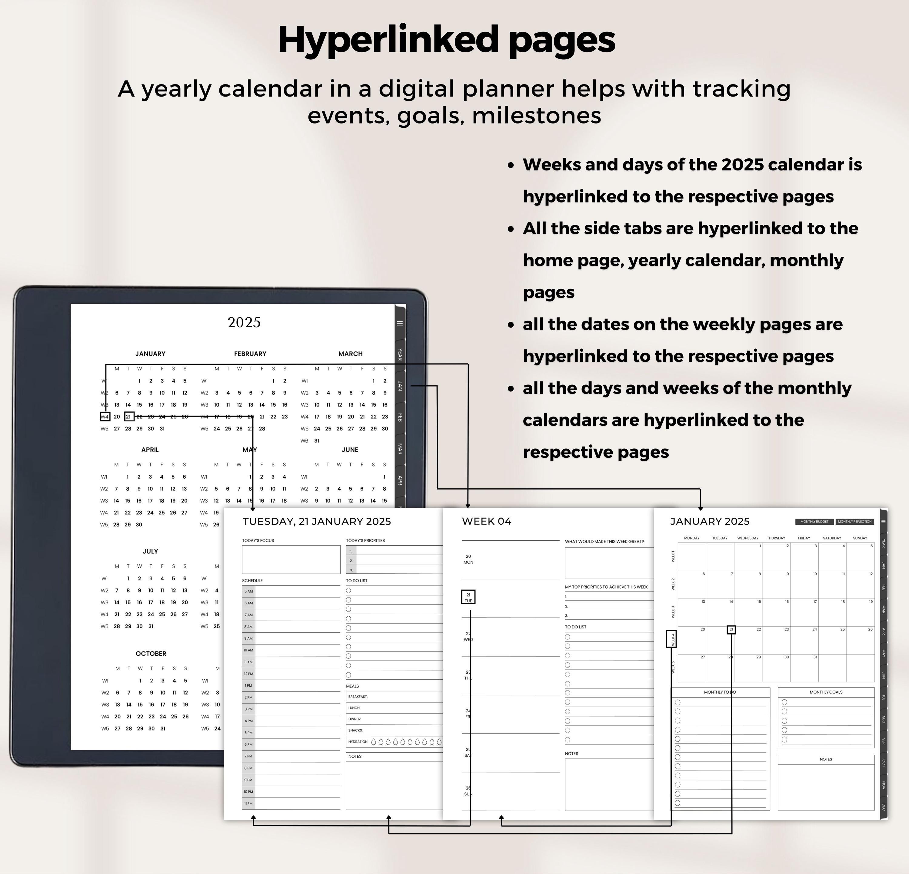 Kindle Scribe 2025, 2026 Digital Planner: Daily, Weekly, Monthly ...