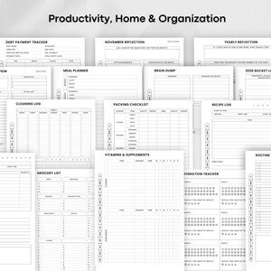 Templates for Kindle Scribe Tablets, Productivity Bundle 2026 : Meeting Notes, Notebook, Project (Hyperlinked PDF), Daily Planner 2026 image 10