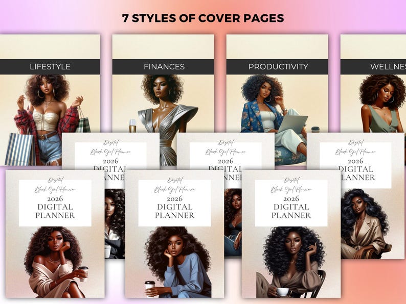 Black Girl Planner, 2026 Digital Planner, Life Planner, Daily Planner, Weekly Planner, Monthly Planner iPad, GoodNotes Notability image 9