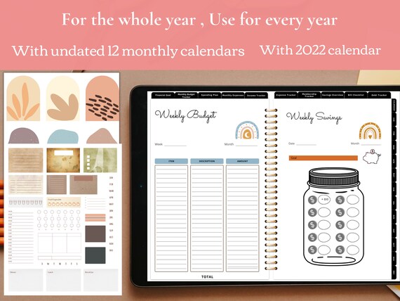 Samsung Notes Boho Undated Digital Budget Planner ,android Planner,  Goodnotes, iPad Planner, Monthly Budget, Samsung Tablet Planner - Etsy