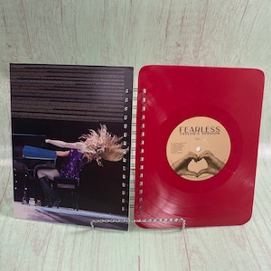 Recycled album notebook, vinyl record, Record Journal, music lover gift, upcycled vinyl, music notebook, pop music journal, Concert Journal