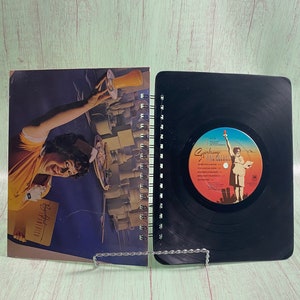 Recycled album notebook, vinyl record notebook, Concert Journal, music lover gift, upcycled vinyl, music notebook, classic music journal
