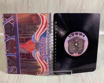 Vinyl notebook- vinyl record notebook/Record Journal/Recycled Journal/music lover gift/recycled vinyl/music notebook/music journal