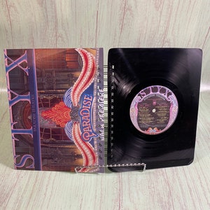 Vinyl notebook- vinyl record notebook, Concert Journal, Recycled Journal, music lover gift, recycled vinyl, music notebook, music journal