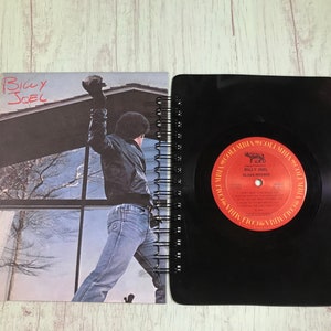 Recycled Billy Joel notebook, album notebook, vinyl record notebook, Concert Journal, music lover gift, 80&#39;s vinyl, classic music journal