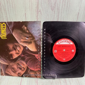The Monkees Recycled album notebook, vinyl record notebook, Concert Journal, music lover gift, music notebook, classic music journal