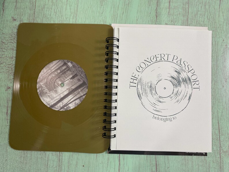 Record Notebook Cover Recycled Vinyl Record Notebook: Music Lover Gift, Concert Journal - Etsy