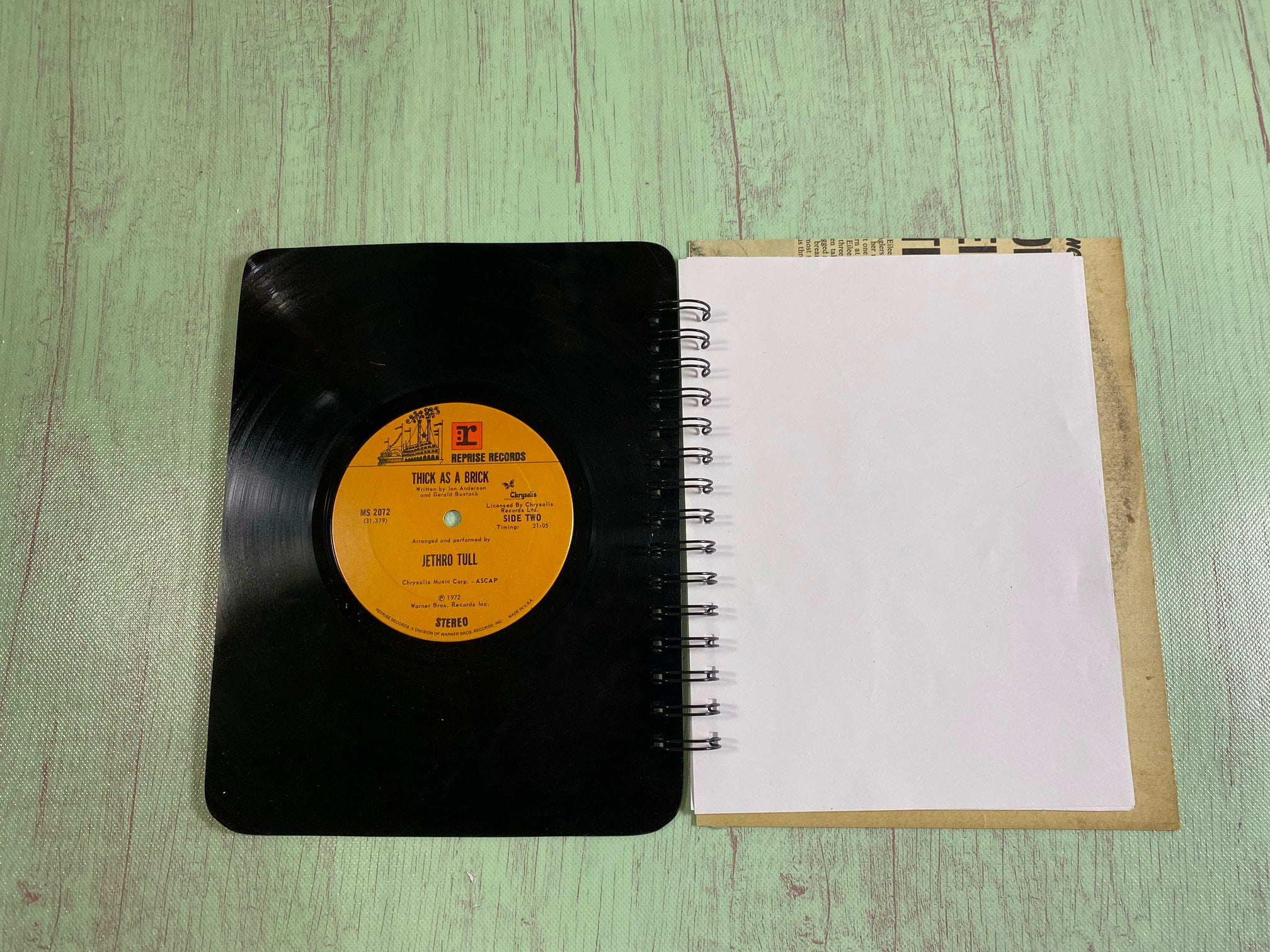 Vinyl Notebook Vinyl Notebook- Vinyl Record Notebook/record Journal/recycled Journal ...