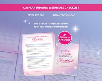 Cosplay Judging Essentials Checklist - PDF Instant Download