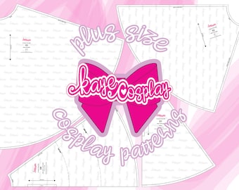 Plus-Size 5 panel circle skirt cosplay pattern | PDF download digital file