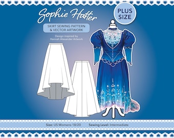 Anime Hatmaker Cosplay - Skirt Sewing Pattern & Vector Artwork (Digital Download)